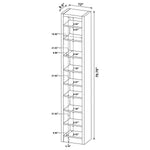 ELIAM 71-INCH 8-SHELF BOOKCASE CAPPUCCINO