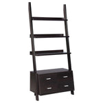 COLELLA 72-INCH 5-SHELF STORAGE LADDER BOOKSHELF CAPPUCCINO