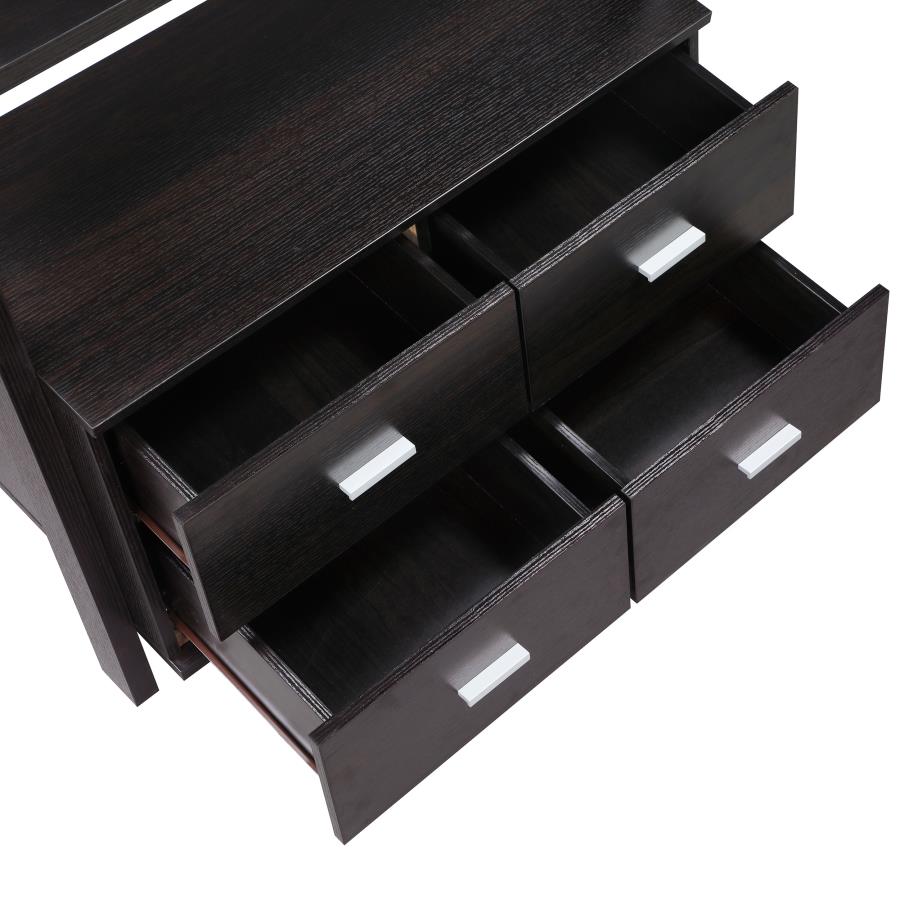COLELLA 72-INCH 5-SHELF STORAGE LADDER BOOKSHELF CAPPUCCINO