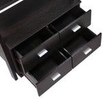 COLELLA 72-INCH 5-SHELF STORAGE LADDER BOOKSHELF CAPPUCCINO