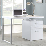 BRENNAN 47-INCH 3-DRAWER OFFICE COMPUTER DESK WHITE