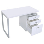 BRENNAN 47-INCH 3-DRAWER OFFICE COMPUTER DESK WHITE