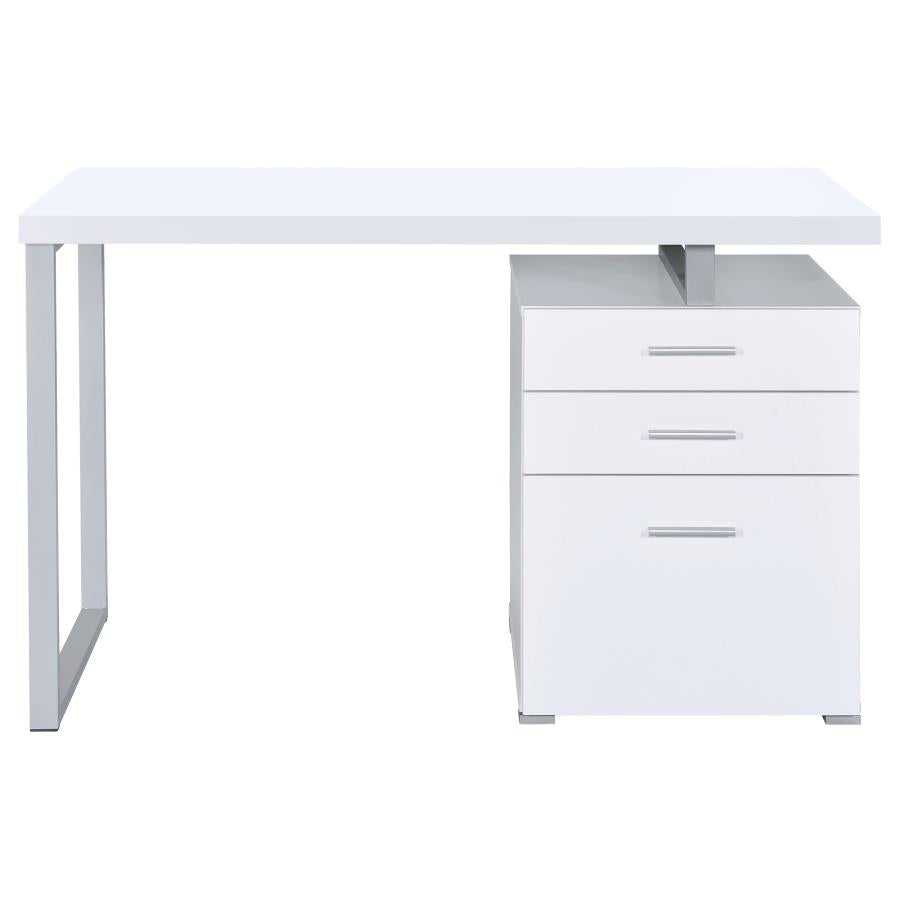 BRENNAN 47-INCH 3-DRAWER OFFICE COMPUTER DESK WHITE