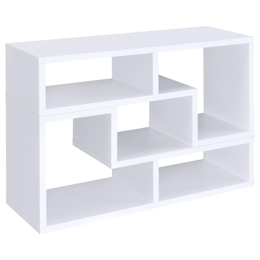 VELMA MULTIPURPOSE TV STAND AND BOOKSHELF WHITE