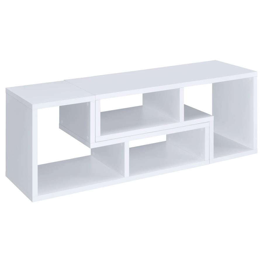 VELMA MULTIPURPOSE TV STAND AND BOOKSHELF WHITE