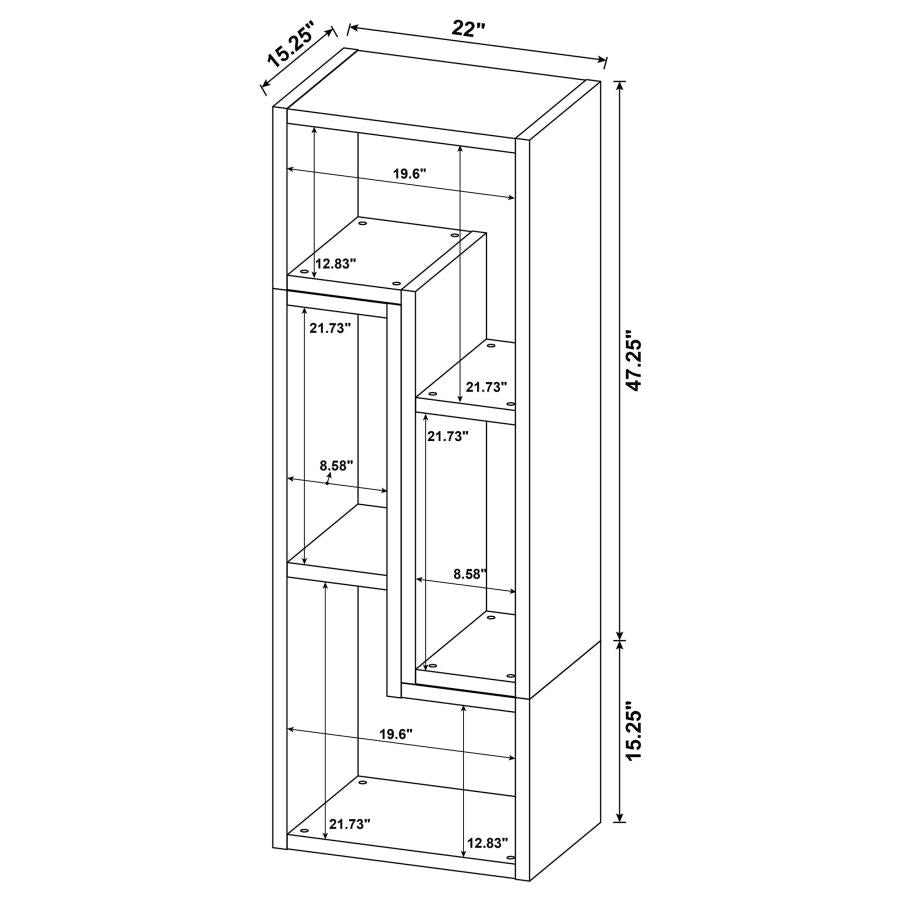 VELMA MULTIPURPOSE TV STAND AND BOOKSHELF WHITE