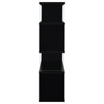 EMELLE 63-INCH 4-SHELF GLASS PANEL BOOKSHELF BLACK
