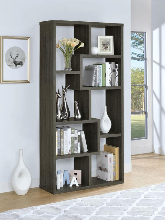 THEO 71-INCH 6-SHELF BOOKSHELF WEATHERED GREY