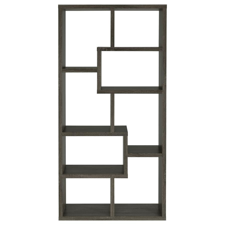 THEO 71-INCH 6-SHELF BOOKSHELF WEATHERED GREY