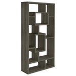 COREY 71-INCH 8-SHELF BOOKSHELF WEATHERED GREY