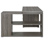 YVETTE 60-INCH 3-DRAWER L-SHAPE COMPUTER DESK WEATHERED GREY