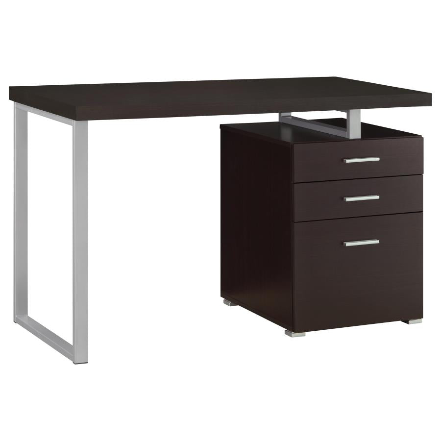 BRENNAN 47-INCH 3-DRAWER OFFICE COMPUTER DESK CAPPUCCINO