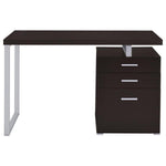 BRENNAN 47-INCH 3-DRAWER OFFICE COMPUTER DESK CAPPUCCINO