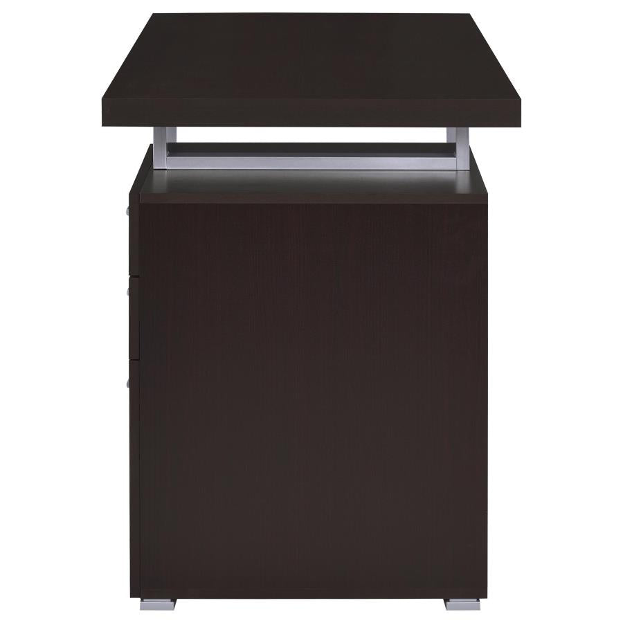 BRENNAN 47-INCH 3-DRAWER OFFICE COMPUTER DESK CAPPUCCINO