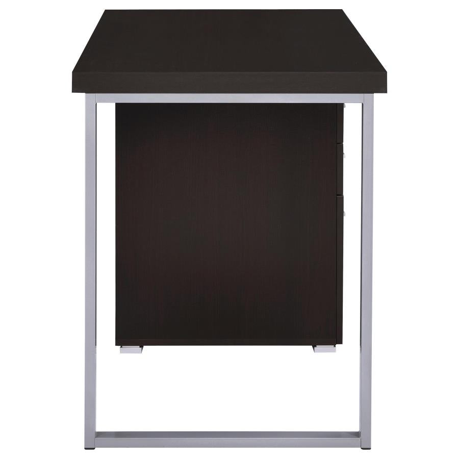 BRENNAN 47-INCH 3-DRAWER OFFICE COMPUTER DESK CAPPUCCINO