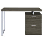 BRENNAN 47-INCH 3-DRAWER OFFICE COMPUTER DESK WEATHERED GREY