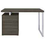BRENNAN 47-INCH 3-DRAWER OFFICE COMPUTER DESK WEATHERED GREY