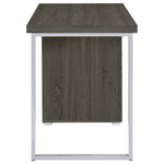 BRENNAN 47-INCH 3-DRAWER OFFICE COMPUTER DESK WEATHERED GREY