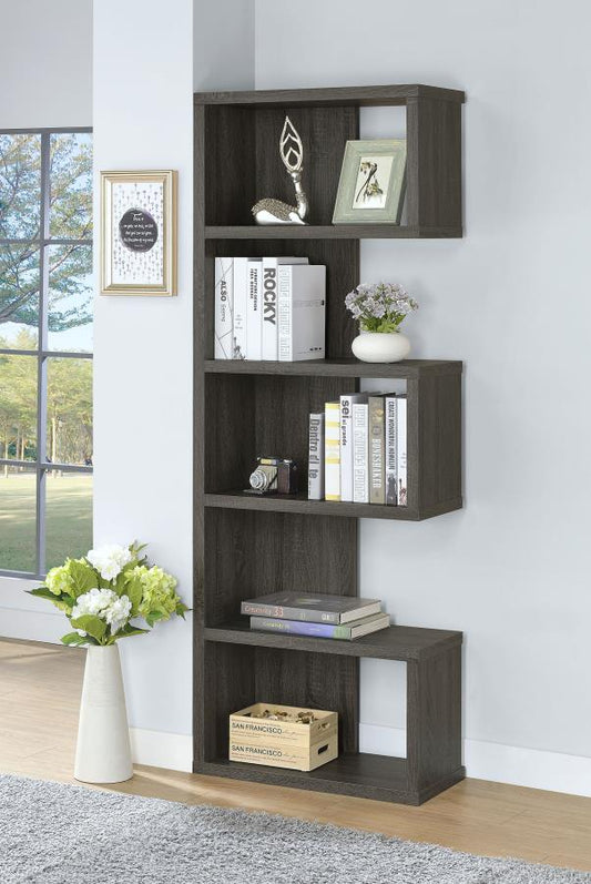 JOEY 71-INCH 5-SHELF BOOKSHELF WEATHERED GREY