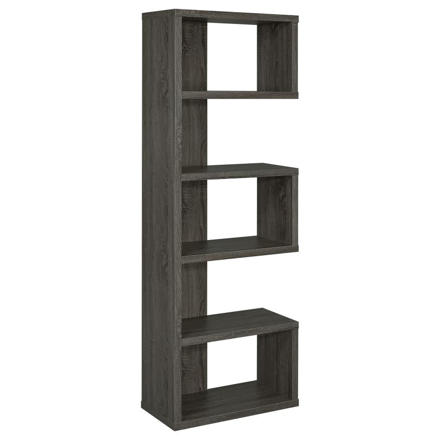 JOEY 71-INCH 5-SHELF BOOKSHELF WEATHERED GREY