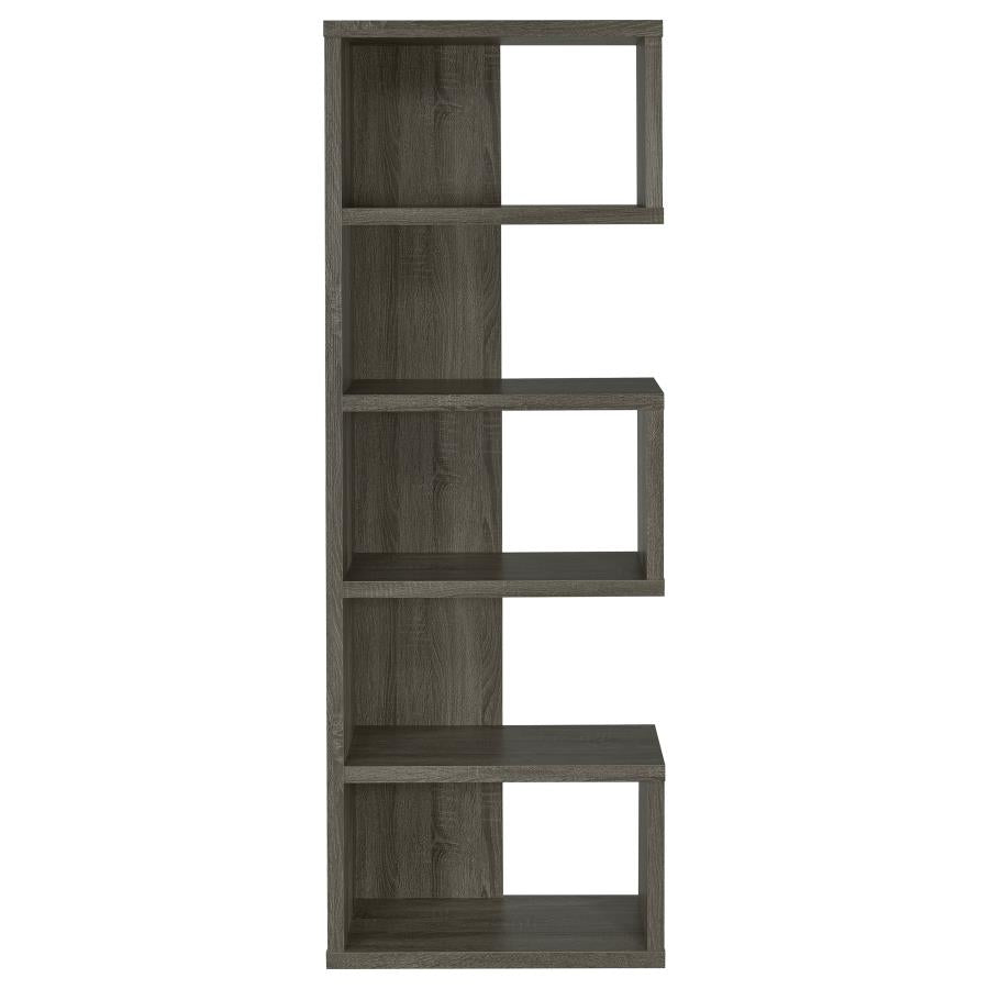 JOEY 71-INCH 5-SHELF BOOKSHELF WEATHERED GREY