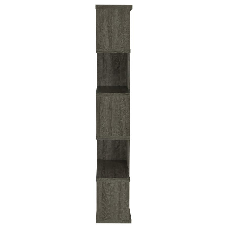JOEY 71-INCH 5-SHELF BOOKSHELF WEATHERED GREY