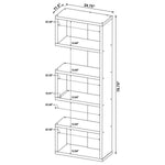 JOEY 71-INCH 5-SHELF BOOKSHELF WEATHERED GREY