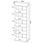 HARRISON 71-INCH 5-SHELF BOOKSHELF WEATHERED GREY