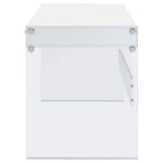 DOBREV 48-INCH 2-DRAWER WRITING DESK WHITE HIGH GLOSS