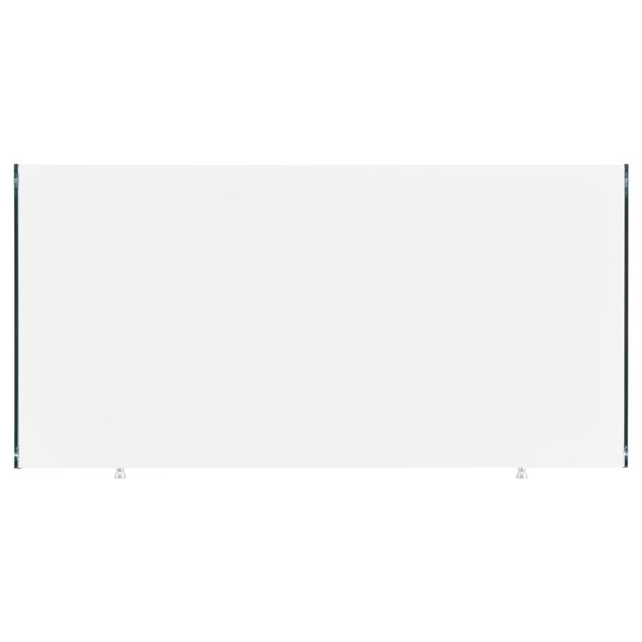 DOBREV 48-INCH 2-DRAWER WRITING DESK WHITE HIGH GLOSS