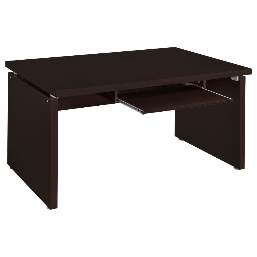 SKYLAR 83x67-INCH L-SHAPED OFFICE COMPUTER DESK CAPPUCCINO