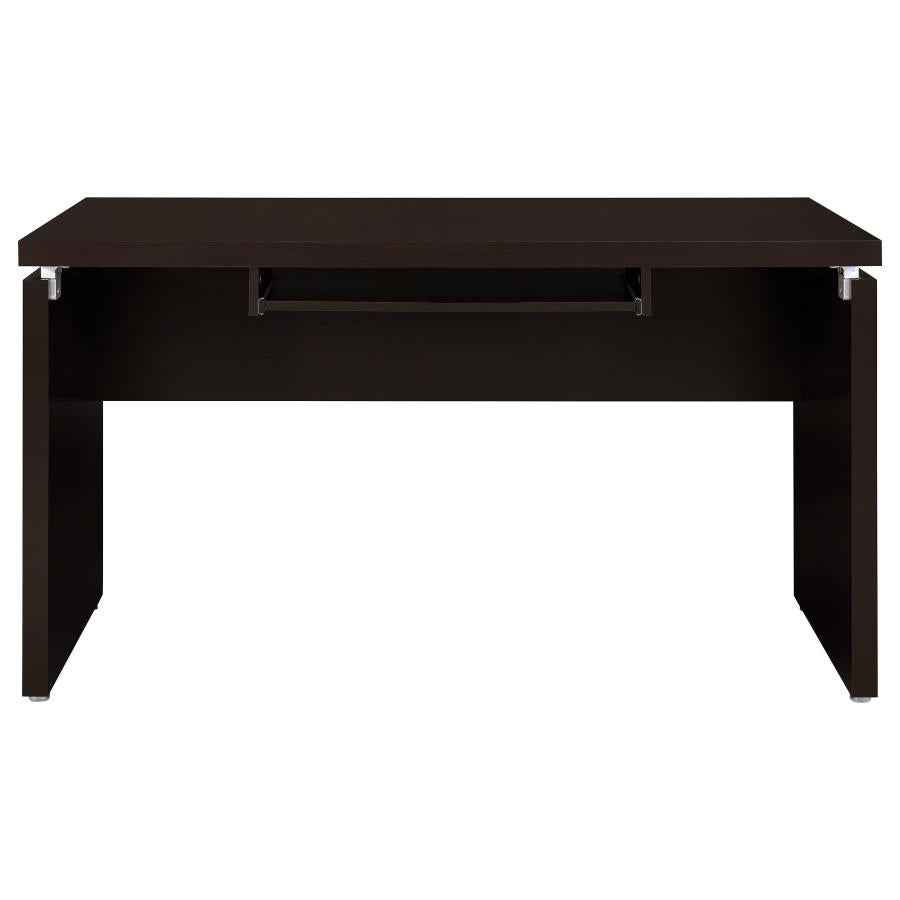 SKYLAR 55-INCH COMPUTER DESK WITH KEYBOARD DRAWER CAPPUCCINO