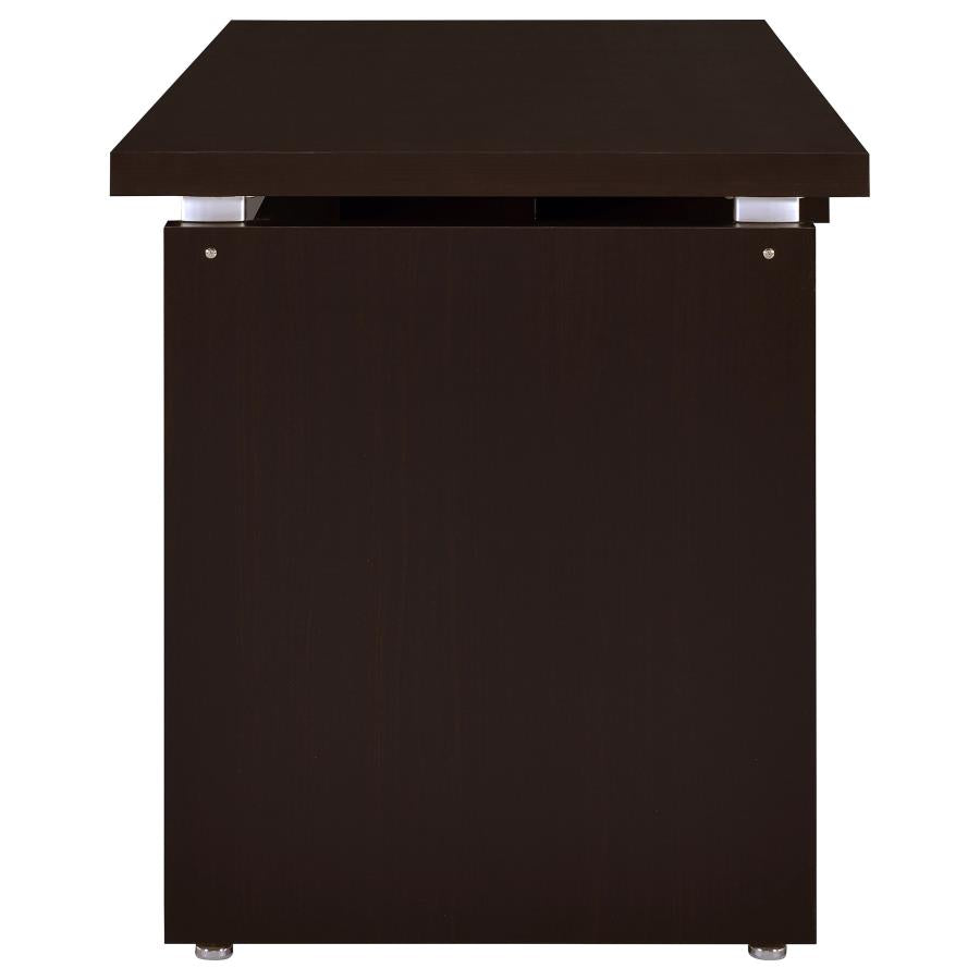 SKYLAR 55-INCH COMPUTER DESK WITH KEYBOARD DRAWER CAPPUCCINO