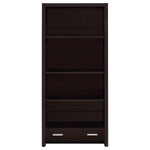 SKYLAR 71-INCH 5-SHELF BOOKCASE WITH DRAWER CAPPUCCINO