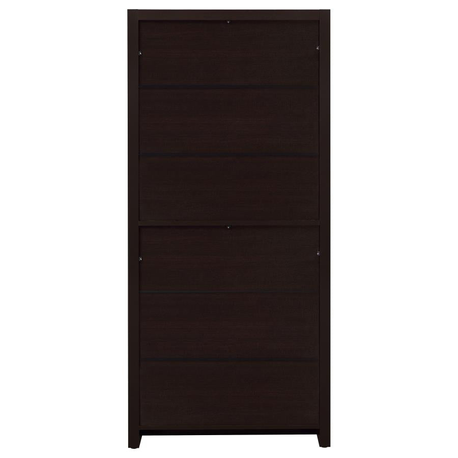 SKYLAR 71-INCH 5-SHELF BOOKCASE WITH DRAWER CAPPUCCINO
