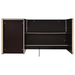 HALSTON 60-INCH 3-DRAWER OFFICE COMPUTER DESK CAPPUCCINO