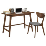 KARRI 2-PIECE HOME OFFICE COMPUTER DESK AND CHAIR SET WALNUT