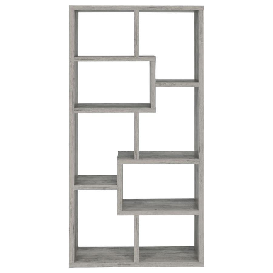 THEO 71-INCH 6-SHELF BOOKSHELF GREY DRIFTWOOD