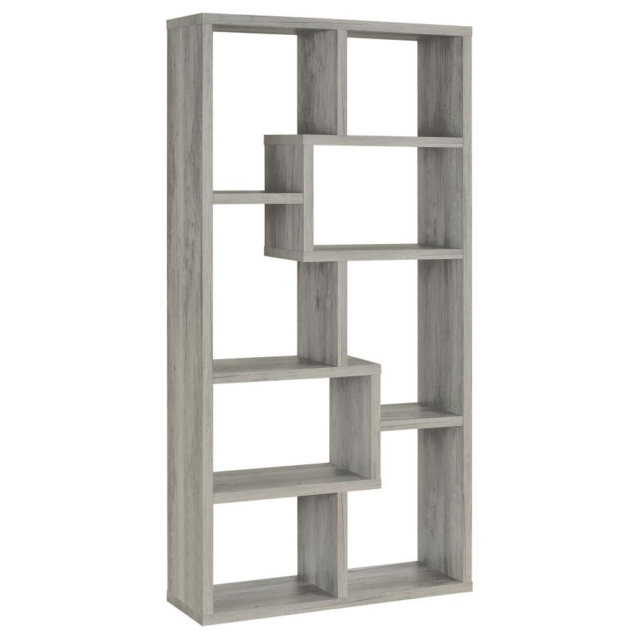 THEO 71-INCH 6-SHELF BOOKSHELF GREY DRIFTWOOD