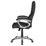 BRUCE UPHOLSTERED ADJUSTABLE HOME OFFICE DESK CHAIR BLACK