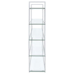 ELMER 63-INCH 5-SHELF BOOKSHELF CLEAR AND CHROME