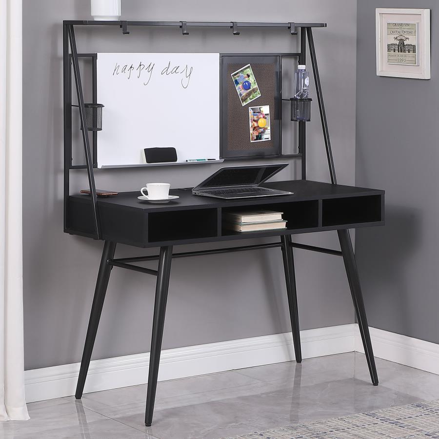 JESSIE 47-INCH WRITING DESK WITH WHITEBOARD AND USB BLACK