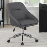 JACKMAN UPHOLSTERED ADJUSTABLE HOME OFFICE DESK CHAIR GREY