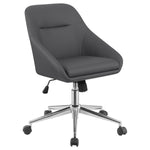 JACKMAN UPHOLSTERED ADJUSTABLE HOME OFFICE DESK CHAIR GREY