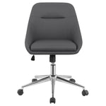JACKMAN UPHOLSTERED ADJUSTABLE HOME OFFICE DESK CHAIR GREY