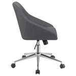 JACKMAN UPHOLSTERED ADJUSTABLE HOME OFFICE DESK CHAIR GREY