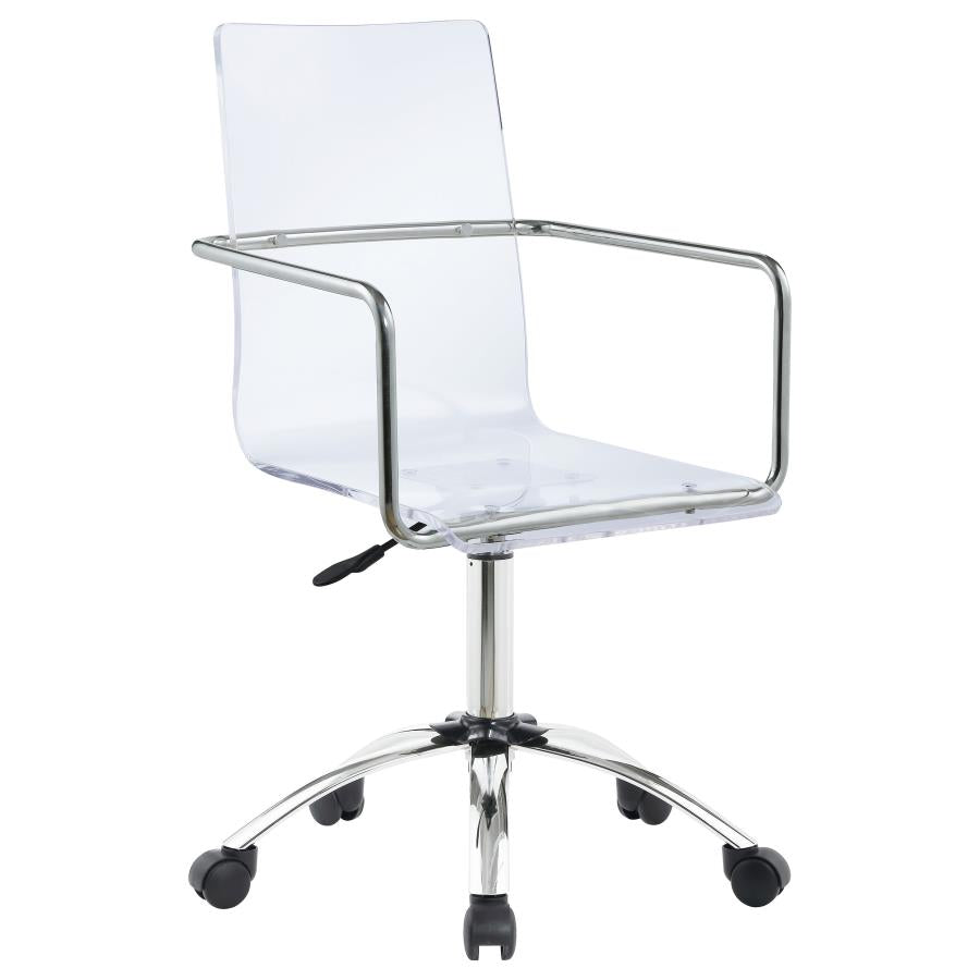 AMATURO ACRYLIC ADJUSTABLE HOME OFFICE DESK CHAIR CLEAR
