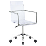 AMATURO ACRYLIC ADJUSTABLE HOME OFFICE DESK CHAIR CLEAR