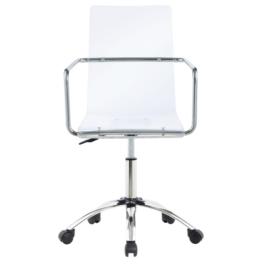 AMATURO ACRYLIC ADJUSTABLE HOME OFFICE DESK CHAIR CLEAR
