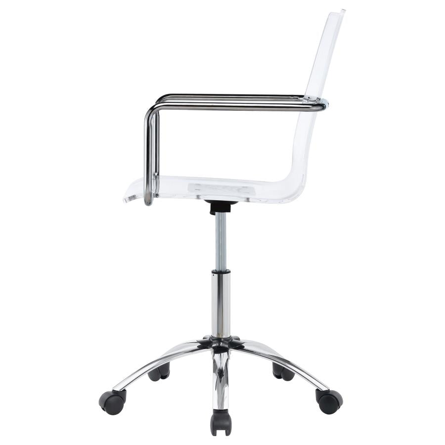 AMATURO ACRYLIC ADJUSTABLE HOME OFFICE DESK CHAIR CLEAR